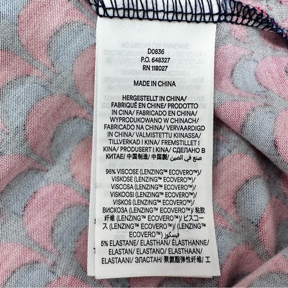 Boden Thea Long Sleeve Midi Dress Size 8 Regular Red Blue Modern Geometric Print - Picture 9 of 15